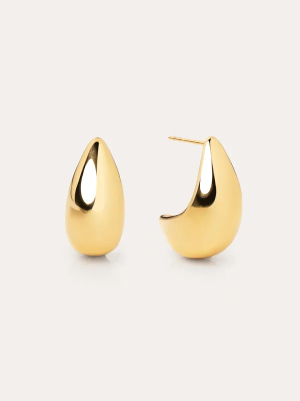 Discount SINGULARU Pendientes Gota Acero Baño Oro