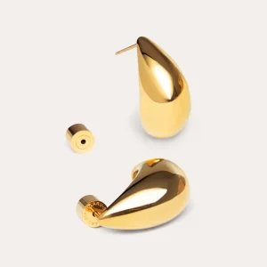 Discount SINGULARU Pendientes Gota Acero Baño Oro