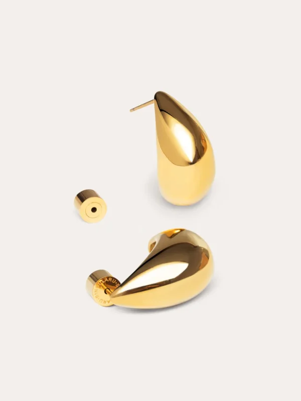 Discount SINGULARU Pendientes Gota Acero Baño Oro