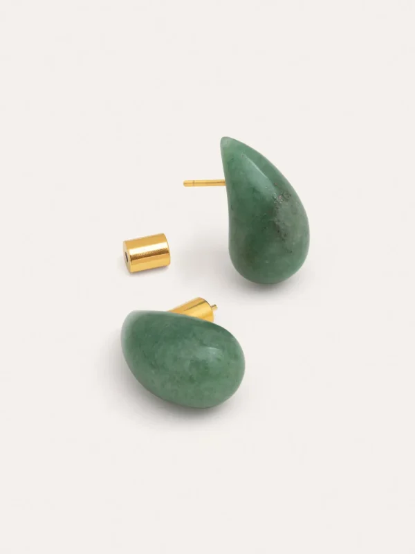 Sale SINGULARU Pendientes Gota Pine Baño Oro