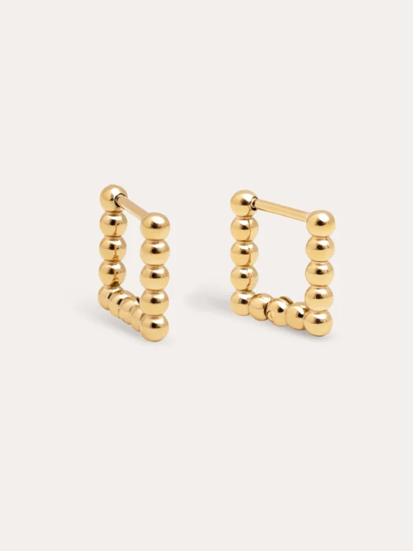 Fashion SINGULARU Pendientes Mila Dots Acero Baño Oro