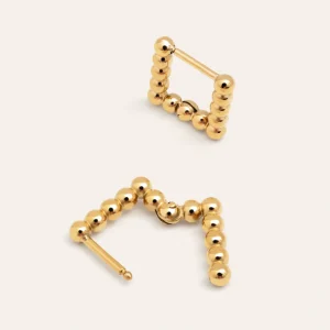 Fashion SINGULARU Pendientes Mila Dots Acero Baño Oro