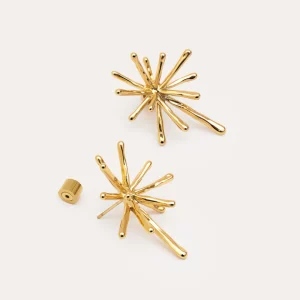 Fashion SINGULARU Pendientes Nova Acero Baño Oro