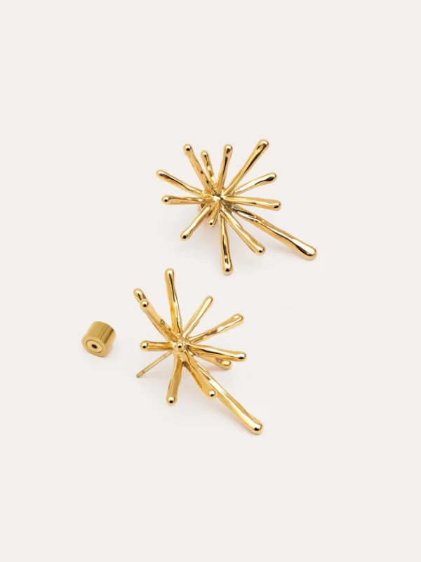 Fashion SINGULARU Pendientes Nova Acero Baño Oro