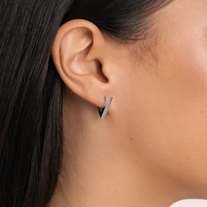 Fashion SINGULARU Pendientes Pirámide Acero