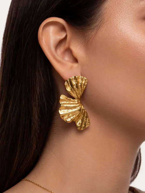 Fashion SINGULARU Pendientes Portobello Acero Baño Oro