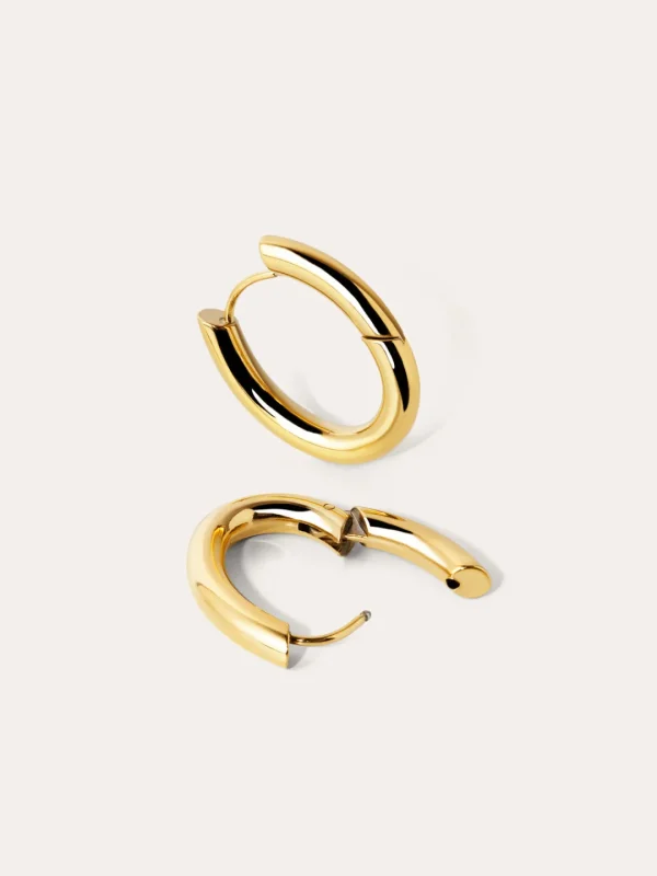 Fashion SINGULARU Pendientes Samba Acero Baño Oro