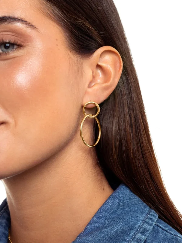 Discount SINGULARU Pendientes Sister Baño Oro