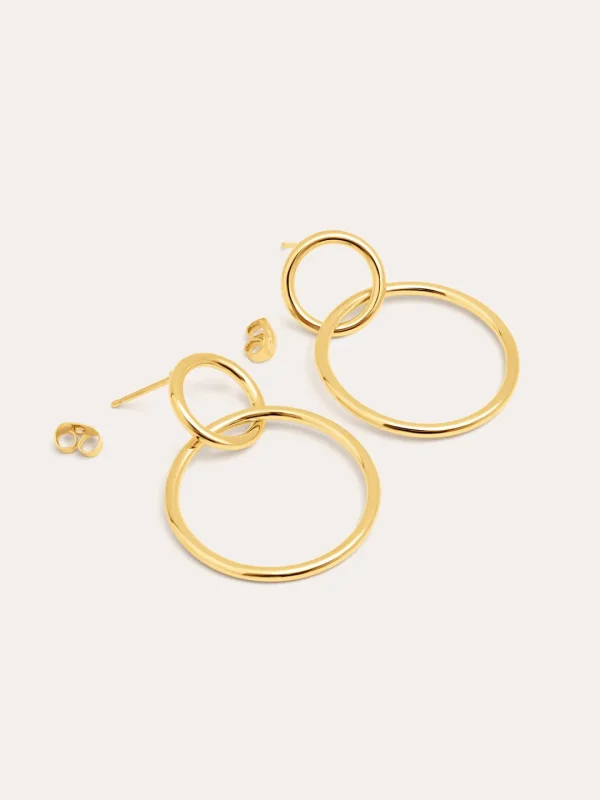 Discount SINGULARU Pendientes Sister Baño Oro
