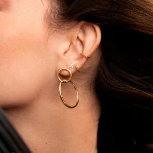 Discount SINGULARU Pendientes Sister Baño Oro