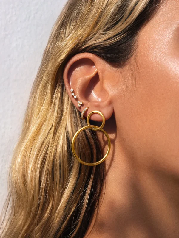 Discount SINGULARU Pendientes Sister Baño Oro