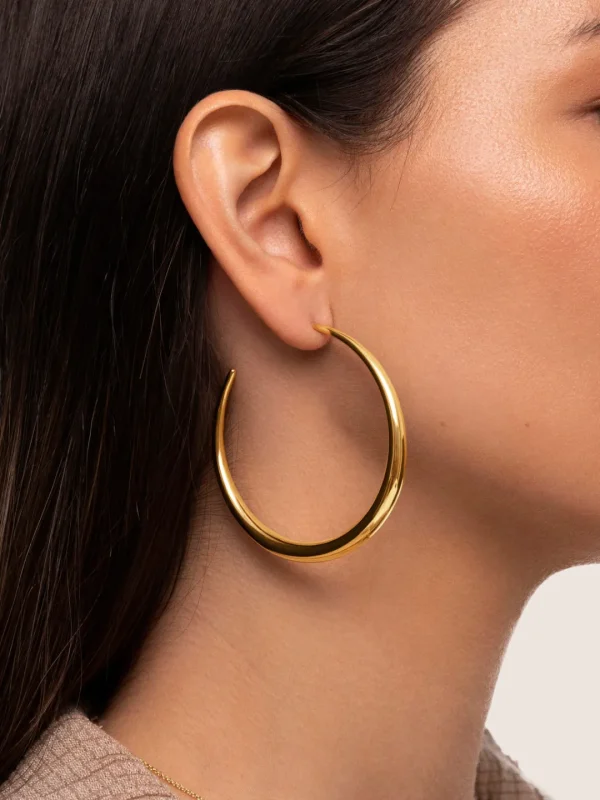 Fashion SINGULARU Pendientes Slay Acero Baño Oro
