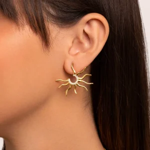 Outlet SINGULARU Pendientes Sole Mio Baño Oro