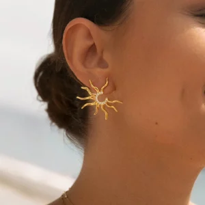 Outlet SINGULARU Pendientes Sole Mio Baño Oro