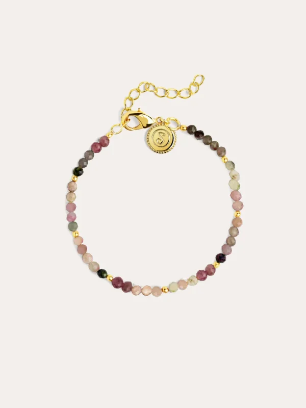 Discount SINGULARU Pulsera Altea Dots Tourmaline Syra Acero Baño Oro