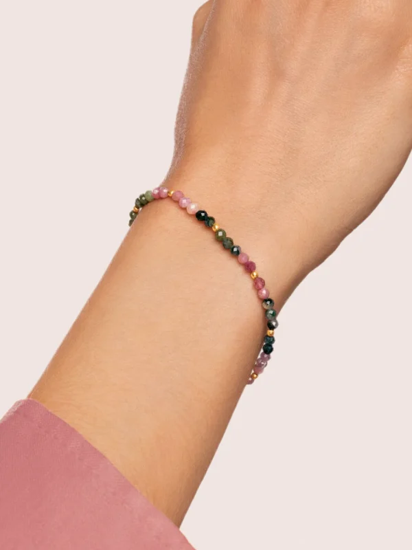 Discount SINGULARU Pulsera Altea Dots Tourmaline Syra Acero Baño Oro