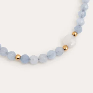 Hot SINGULARU Pulsera Amulet Aquamarine Acero Baño Oro