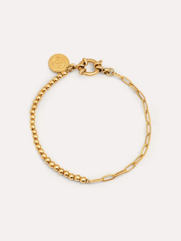 Discount SINGULARU Pulsera Chic Pebbles Acero Baño Oro