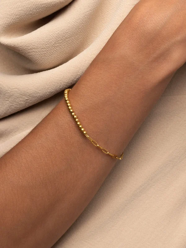 Discount SINGULARU Pulsera Chic Pebbles Acero Baño Oro