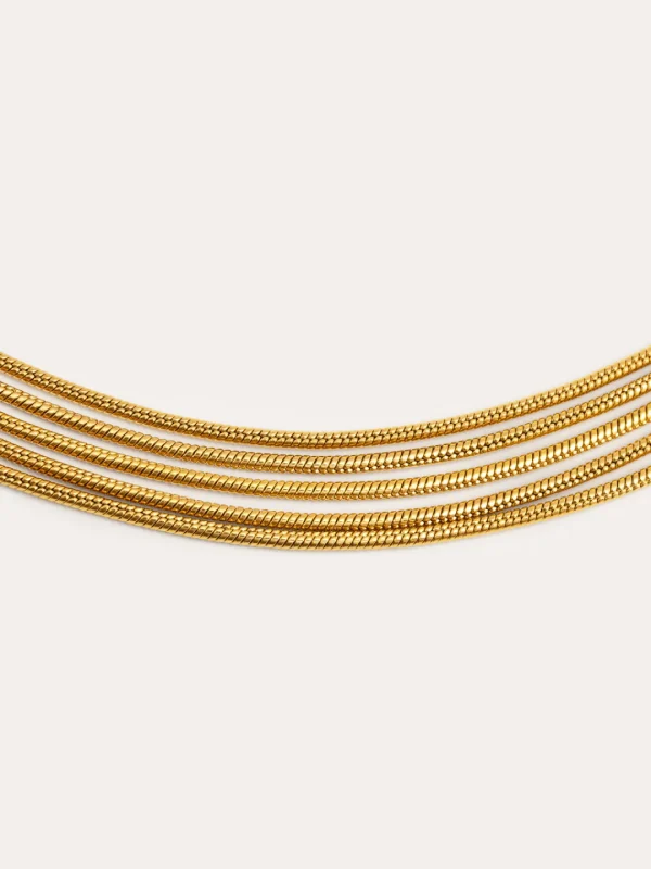 Online SINGULARU Pulsera Cleopatra Acero Baño Oro