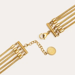Online SINGULARU Pulsera Cleopatra Acero Baño Oro