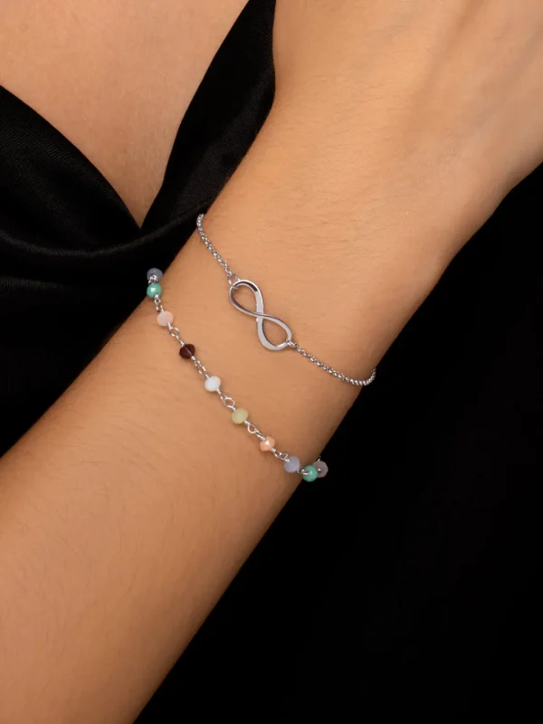 Online SINGULARU Pulsera Crystals Colors Plata