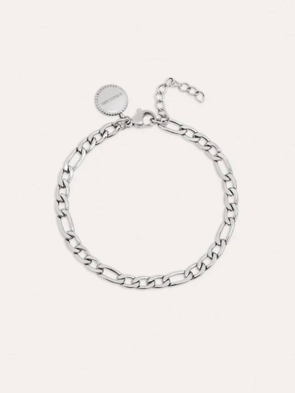 Discount SINGULARU Pulsera Figaro Acero