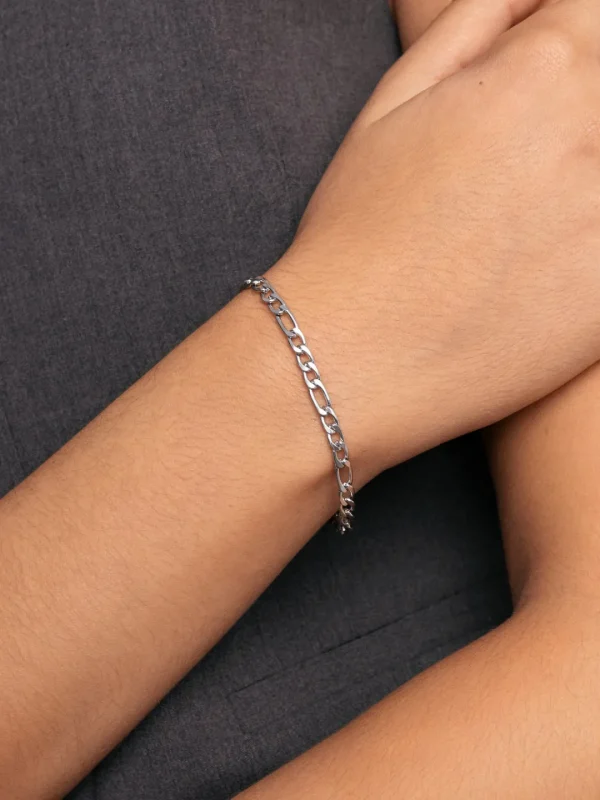 Discount SINGULARU Pulsera Figaro Acero