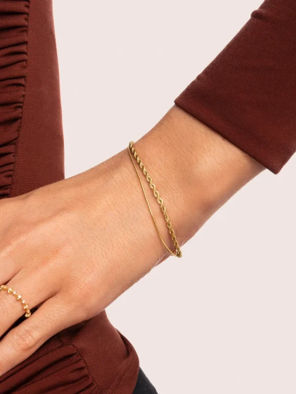 Clearance SINGULARU Pulsera Nautic Acero Baño Oro