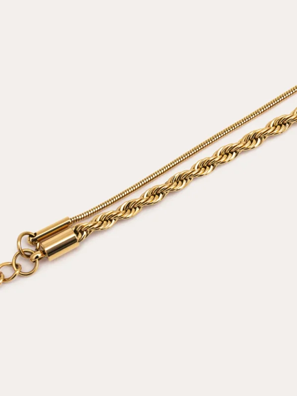 Clearance SINGULARU Pulsera Nautic Acero Baño Oro