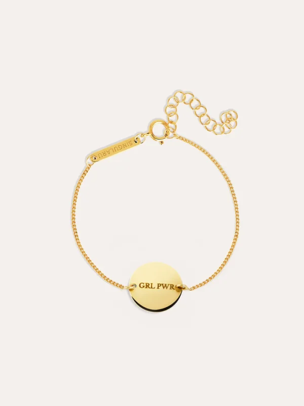 Online SINGULARU Pulsera Personalizada Moon Plata Baño Oro