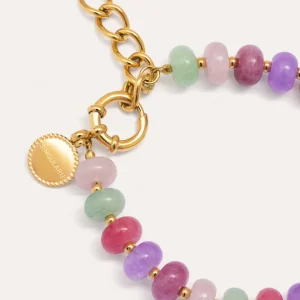 Discount SINGULARU Pulsera Spring Stones Acero Baño Oro