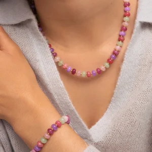 Discount SINGULARU Pulsera Spring Stones Acero Baño Oro